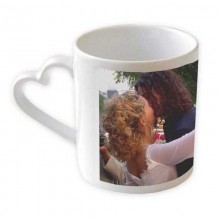 Taza personalizable con Asa en forma de Corazón